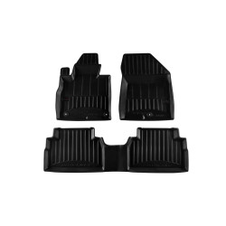 Car rubber floor mats black HYUNDAI SANTA FE IV (2018-...) 3D FROGUM