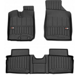 CAR RUBBER FLOOR MATS BLACK DACIA SPRING (2021-... ) 3D FROGUM