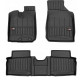 CAR RUBBER FLOOR MATS BLACK DACIA SPRING (2021-... ) 3D FROGUM