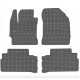 Car rubber floor mats black TOYOTA VERSO (2009-...) NEGRO