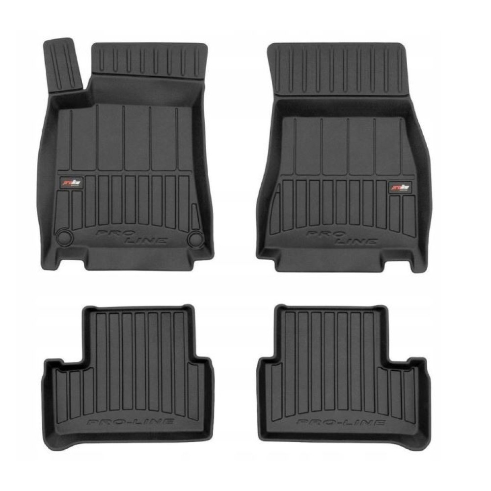 CAR RUBBER FLOOR MATS BLACK MB A-CLASS W177 (2018-...) 3D FROGUM