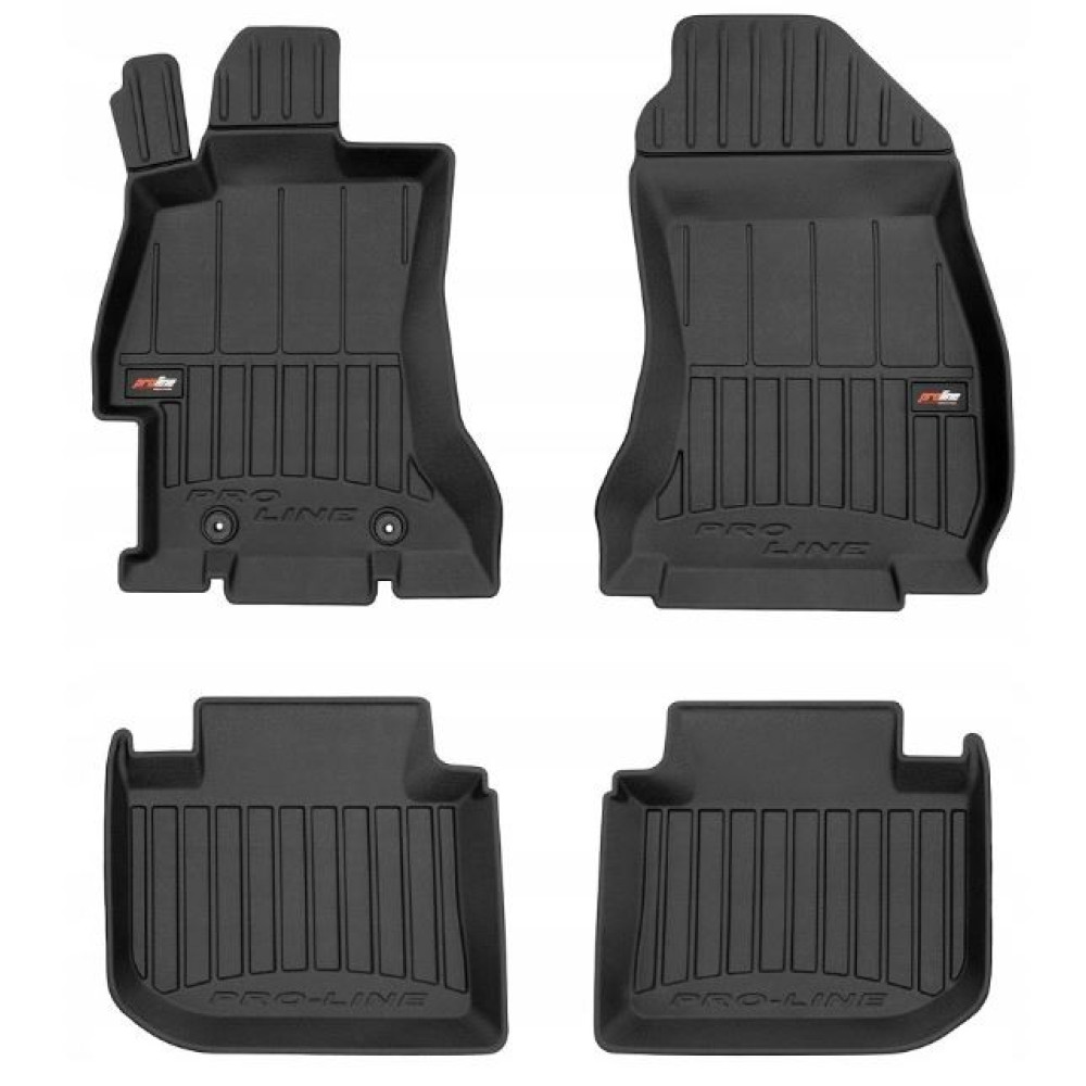 CAR RUBBER FLOOR MATS BLACK SUBARU XV (2011-2017) 3D FROGUM