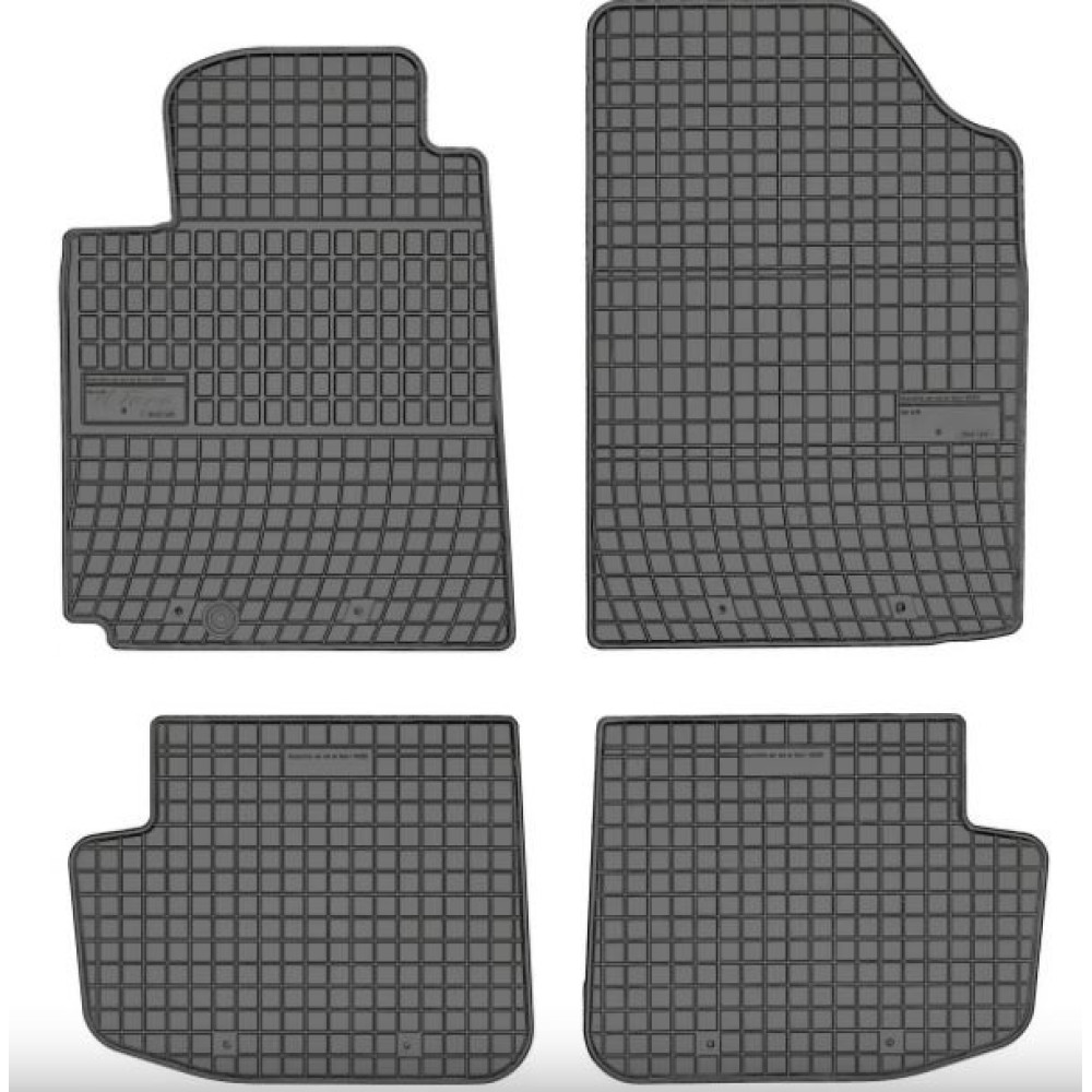 Car rubber floor mats black TOYOTA YARIS I (3d.)(1999-2005) NEGRO