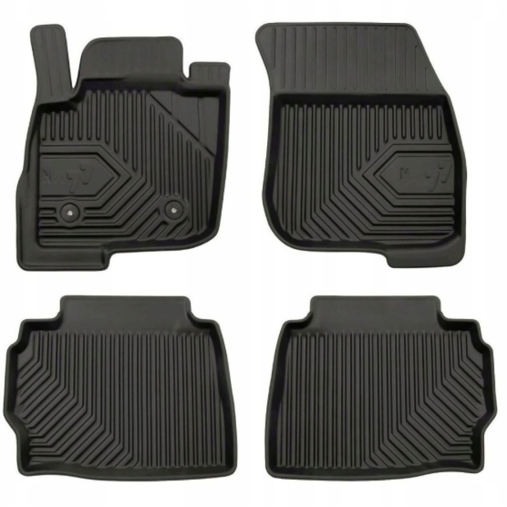 CAR RUBBER FLOOR MATS BLACK FORD MONDEO (2015-...) NO.77 FROGUM