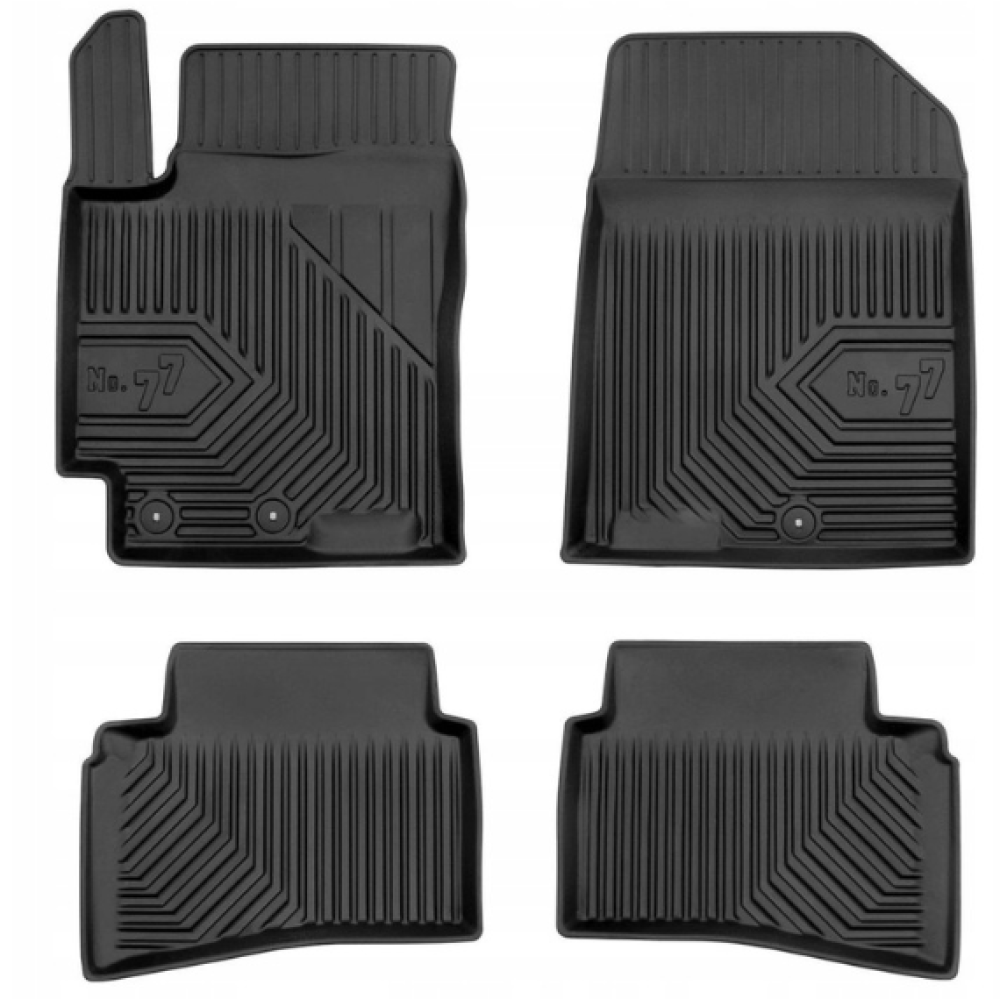 CAR RUBBER FLOOR MATS BLACK KIA RIO IV (2017-...) NO.77 FROGUM