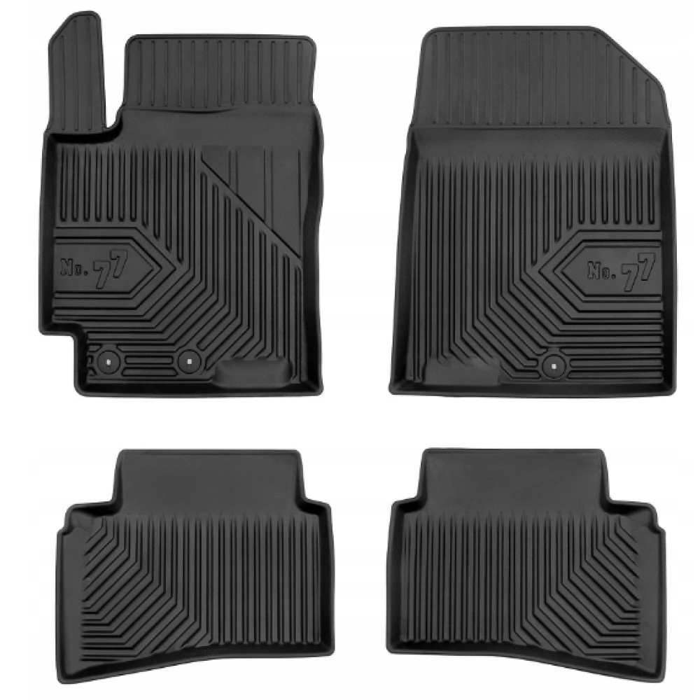 CAR RUBBER FLOOR MATS BLACK KIA STONIC (2017-...) NO.77 FROGUM