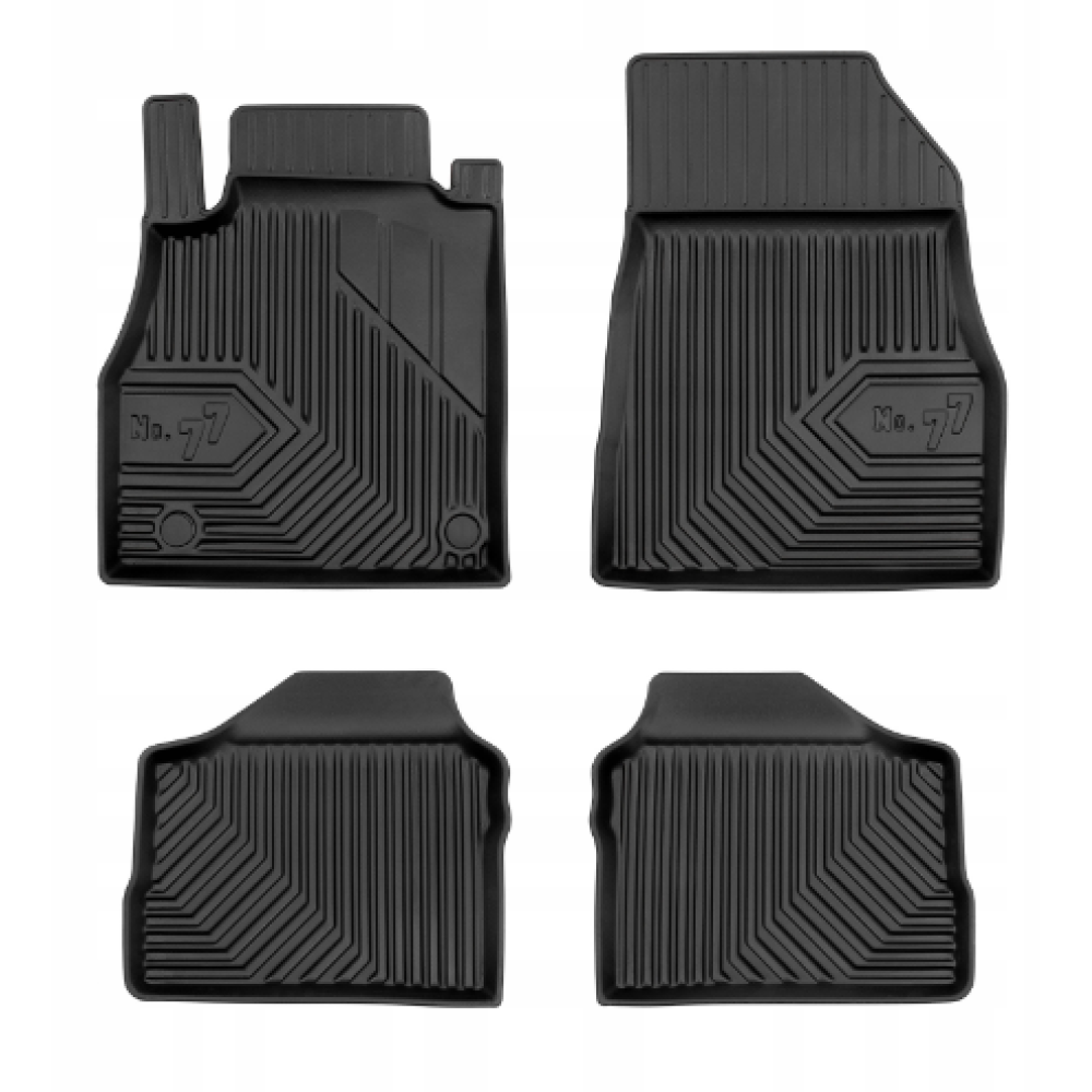 CAR RUBBER FLOOR MATS BLACK NISSAN MICRA V (2017-...) NO.77 FROGUM