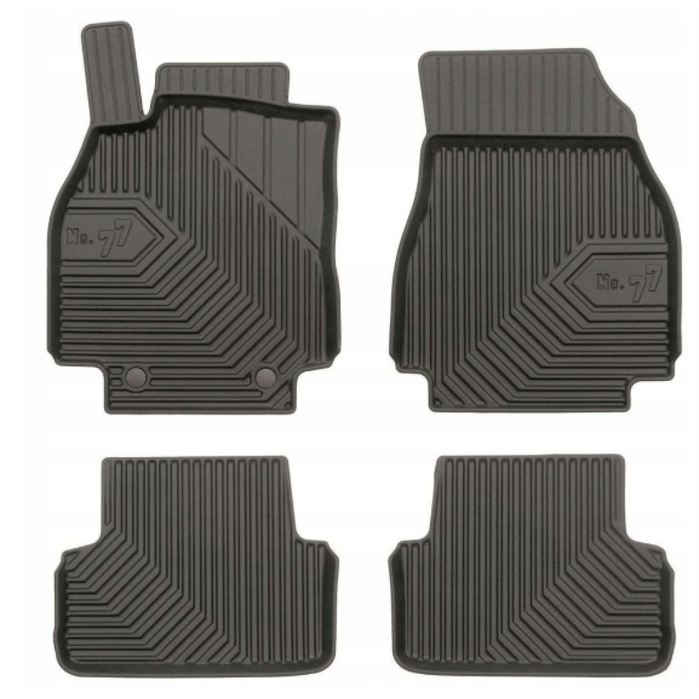 CAR RUBBER FLOOR MATS BLACK RENAULT MEGANE II (2002-2008) NO.77 FROGUM
