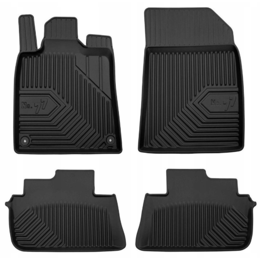CAR RUBBER FLOOR MATS BLACK PEUGEOT 407 (2004-2011) NO.77 FROGUM