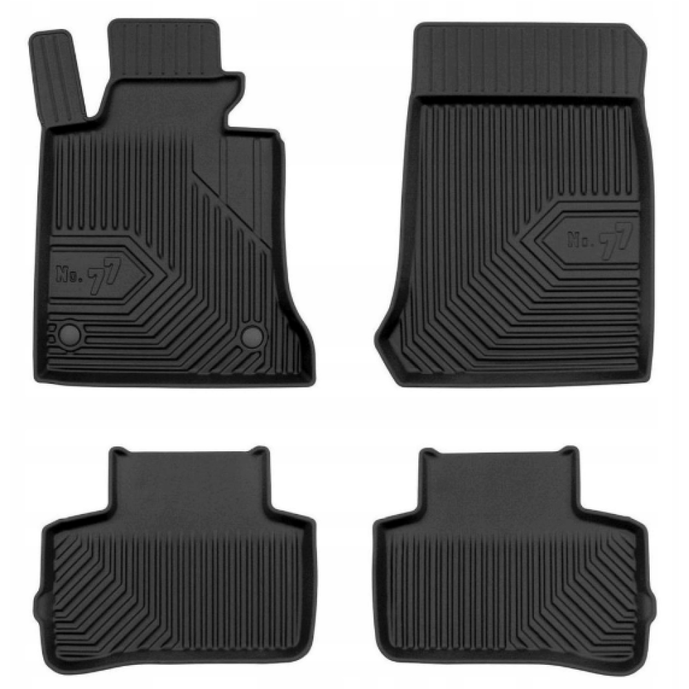 CAR RUBBER FLOOR MATS BLACK MB GLK X204 (2008-2015) NO.77 FROGUM