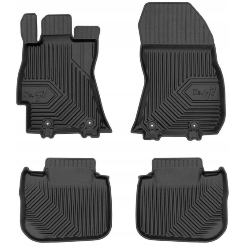 CAR RUBBER FLOOR MATS BLACK SUBARU LEGACY V (2009-2014) NO.77 FROGUM