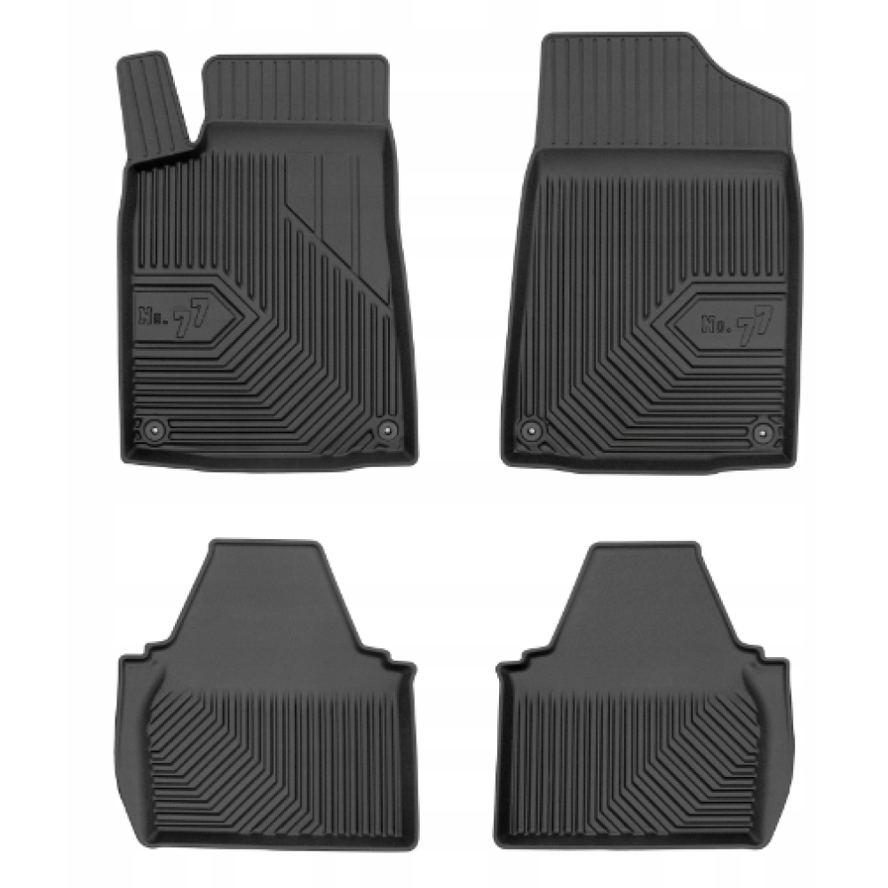 CAR RUBBER FLOOR MATS BLACK PEUGEOT 607 (1999-2010) NO.77 FROGUM