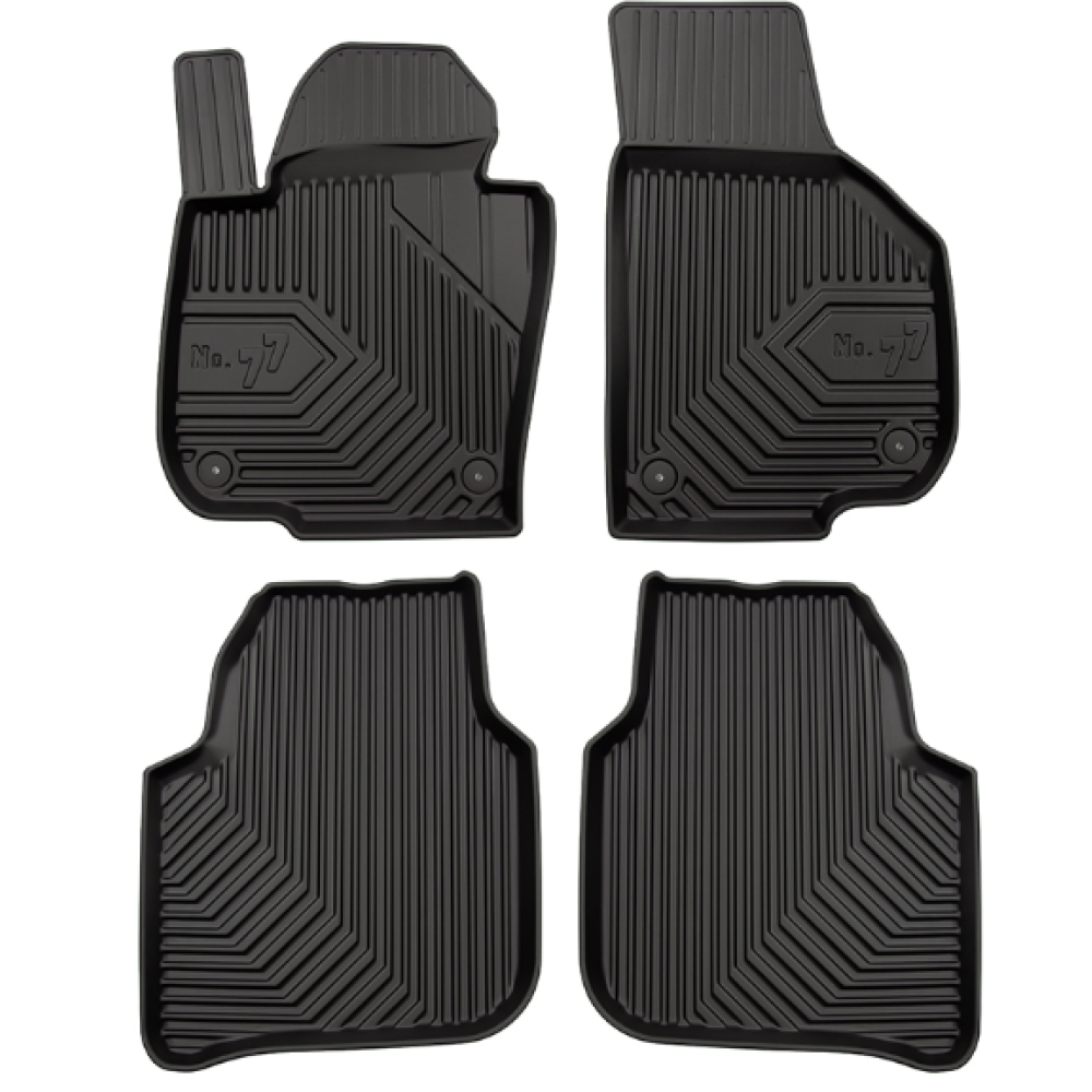 CAR RUBBER FLOOR MATS BLACK SKODA SUPERB II (2008-2015) NO.77 FROGUM