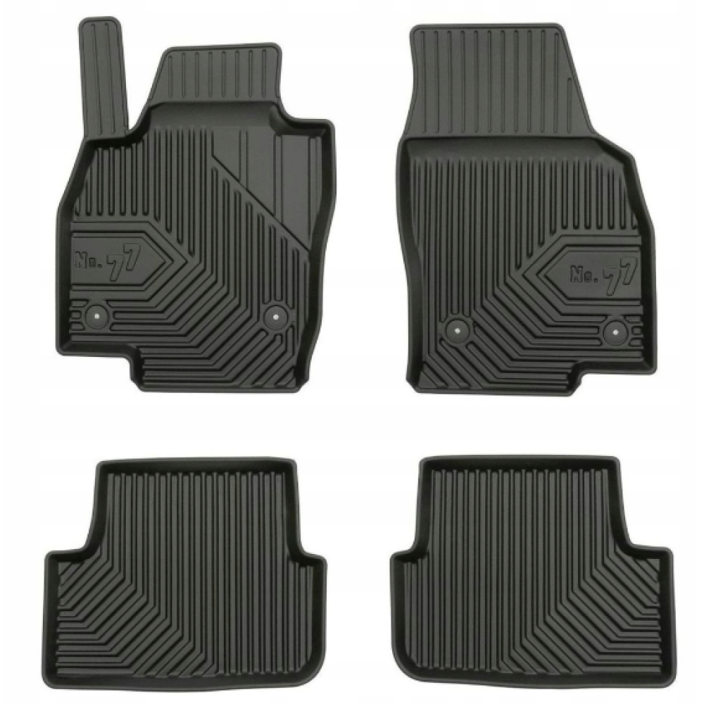 CAR RUBBER FLOOR MATS BLACK SEAT IBIZA V (2017-...) NO.77 FROGUM