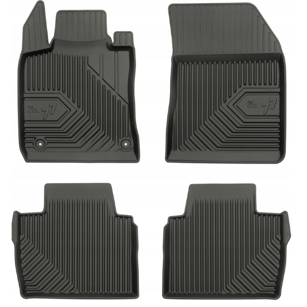 CAR RUBBER FLOOR MATS BLACK PEUGEOT 508 II (2018-...) NO.77 FROGUM