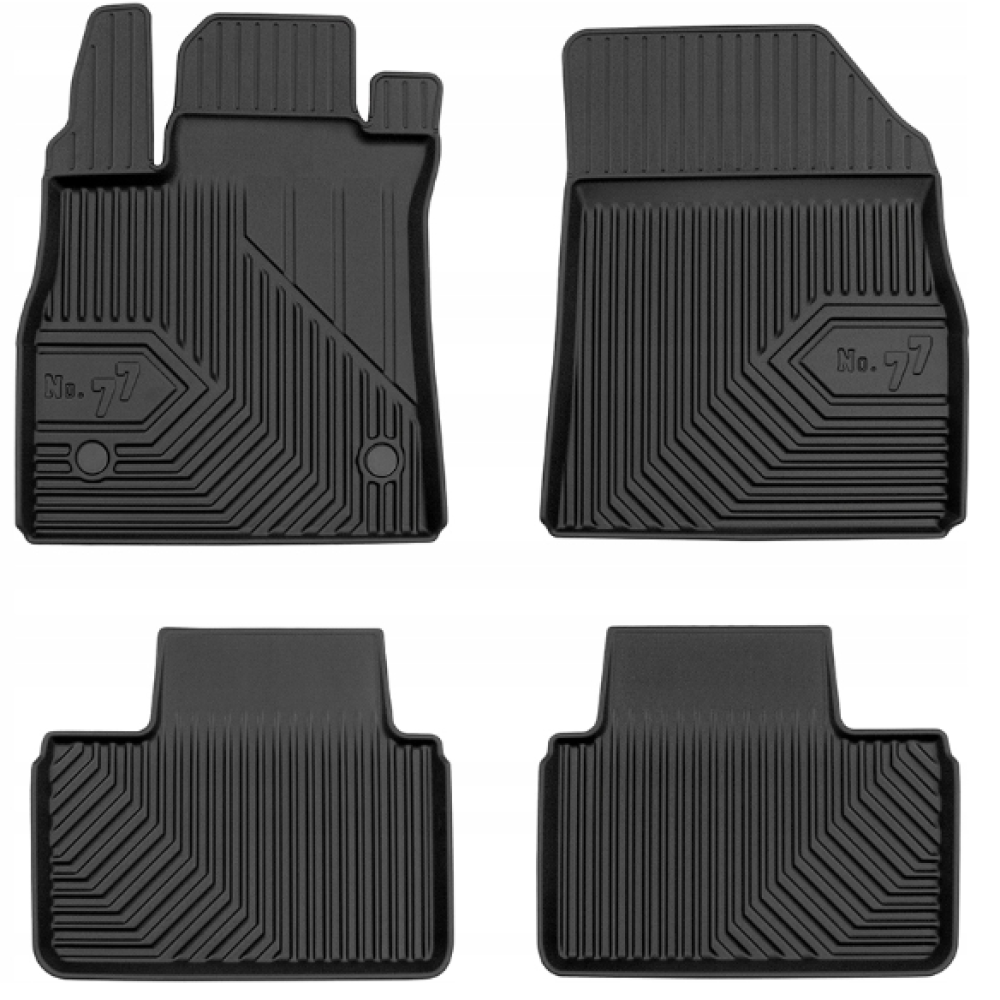 CAR RUBBER FLOOR MATS BLACK RENAULT TALISMAN (2015-2020) NO.77 FROGUM