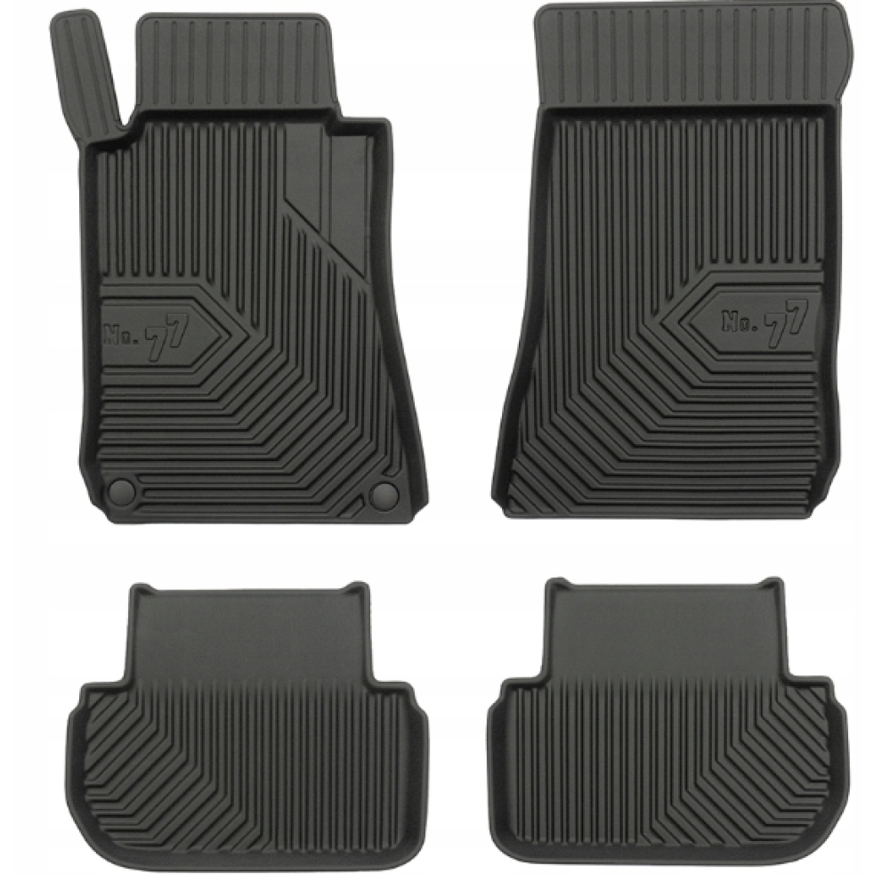 CAR RUBBER FLOOR MATS BLACK MB CLK-class II W209 (2002-2009) NO.77 FROGUM