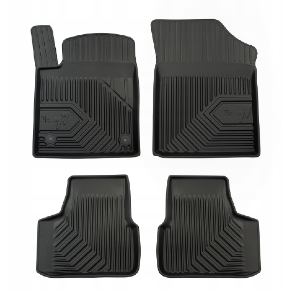 CAR RUBBER FLOOR MATS BLACK SEAT MII (2011-2019) NO.77 FROGUM