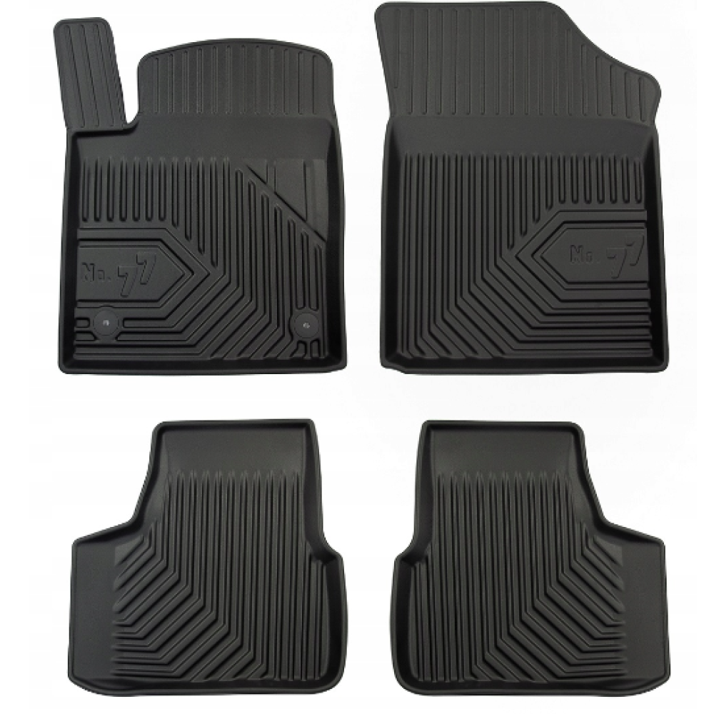 CAR RUBBER FLOOR MATS BLACK VOLKSWAGEN UP! (2011-...) NO.77 FROGUM