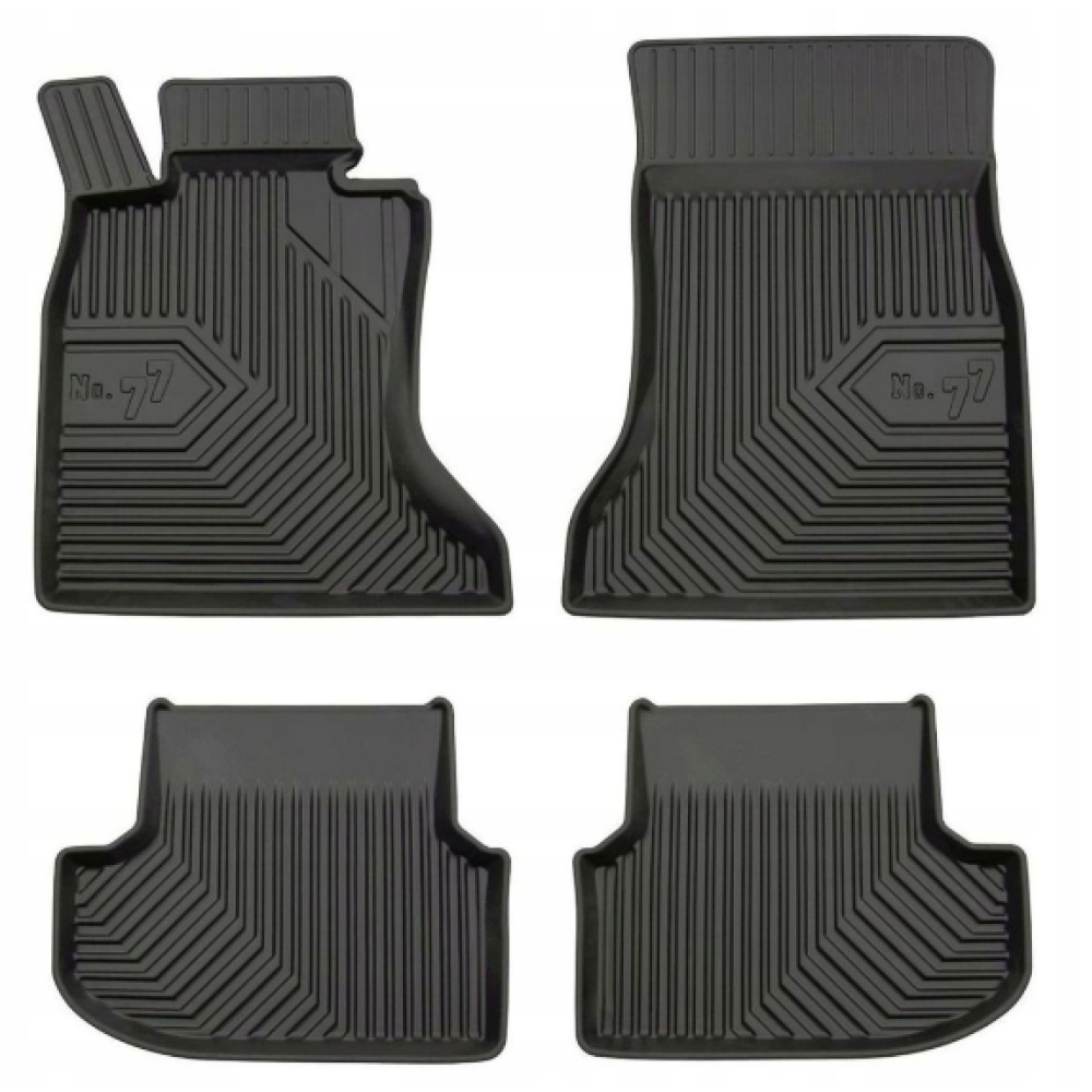 CAR RUBBER FLOOR MATS BLACK BMW 5 F10/F11 Facelift Xdrive (2013-2017) NO.77 FROGUM
