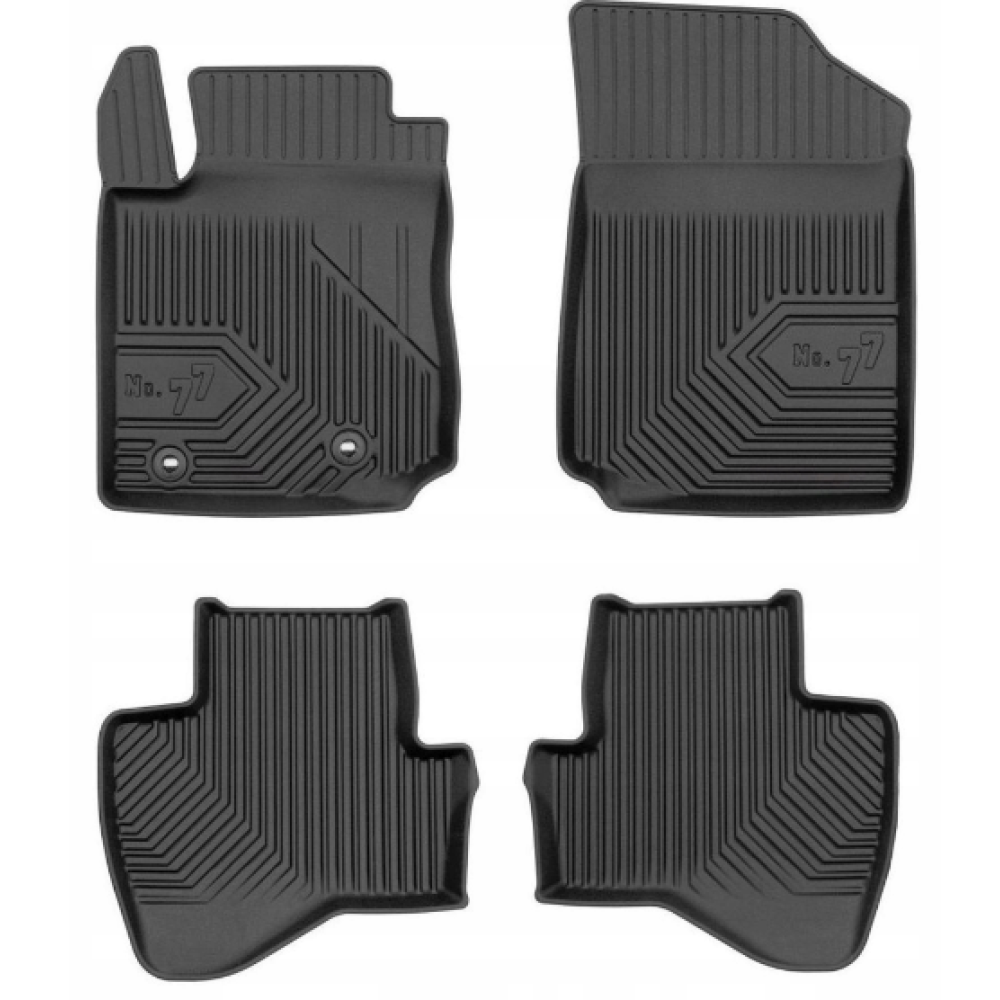 CAR RUBBER FLOOR MATS BLACK TOYOTA AYGO II (2014-...) NO.77 FROGUM
