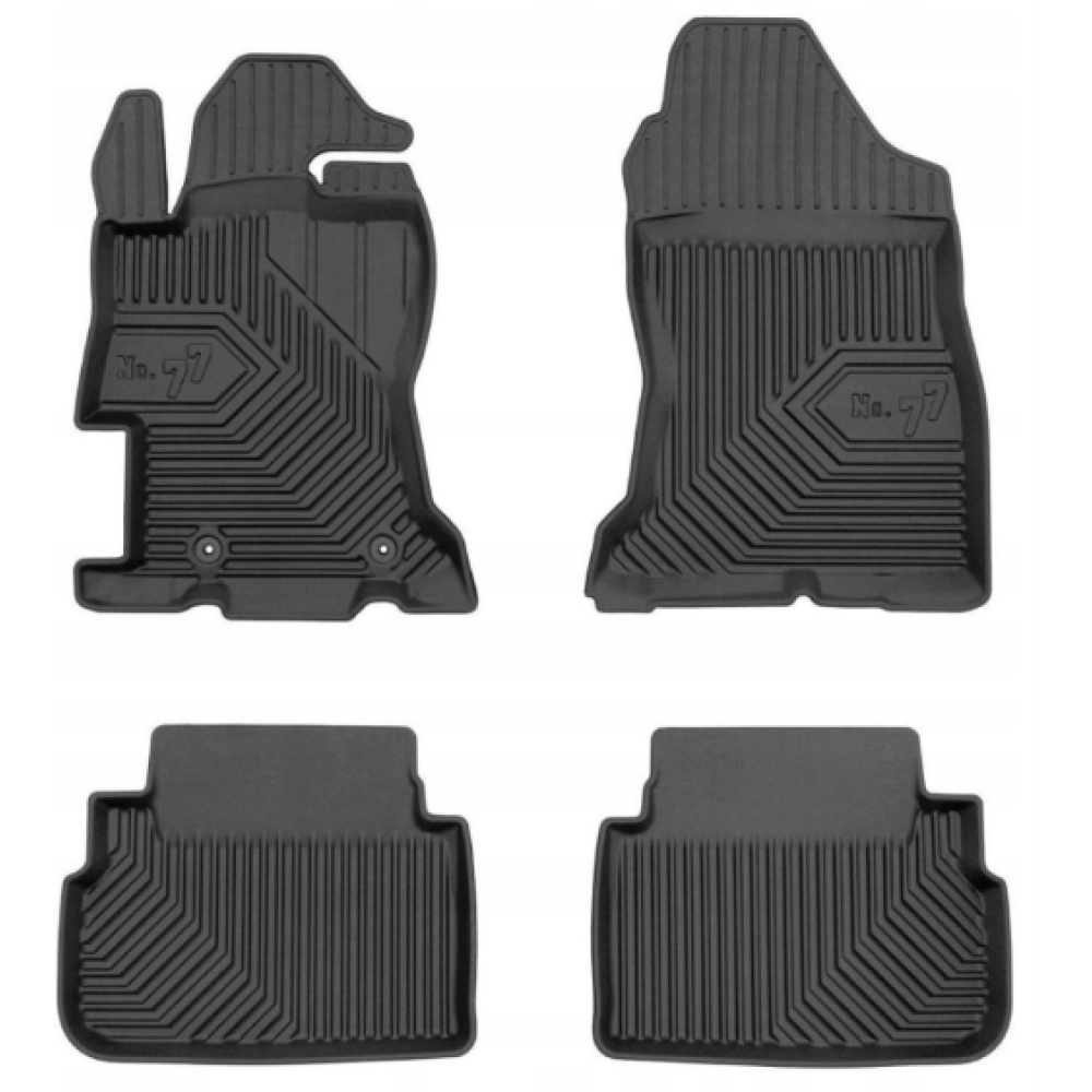 CAR RUBBER FLOOR MATS BLACK SUBARU XV II (2018-...) NO.77 FROGUM