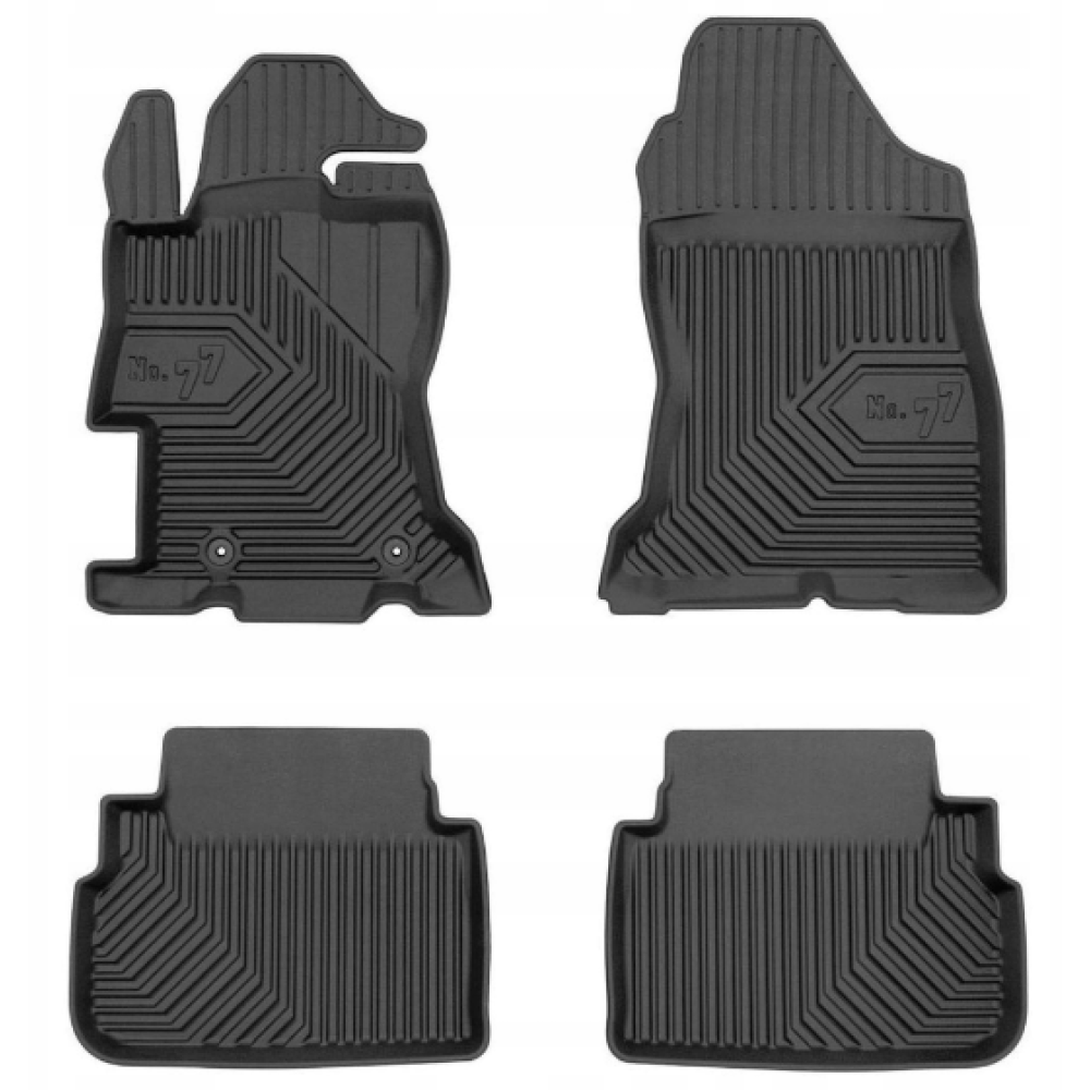 CAR RUBBER FLOOR MATS BLACK SUBARU IMPREZA V (2017-...) NO.77 FROGUM
