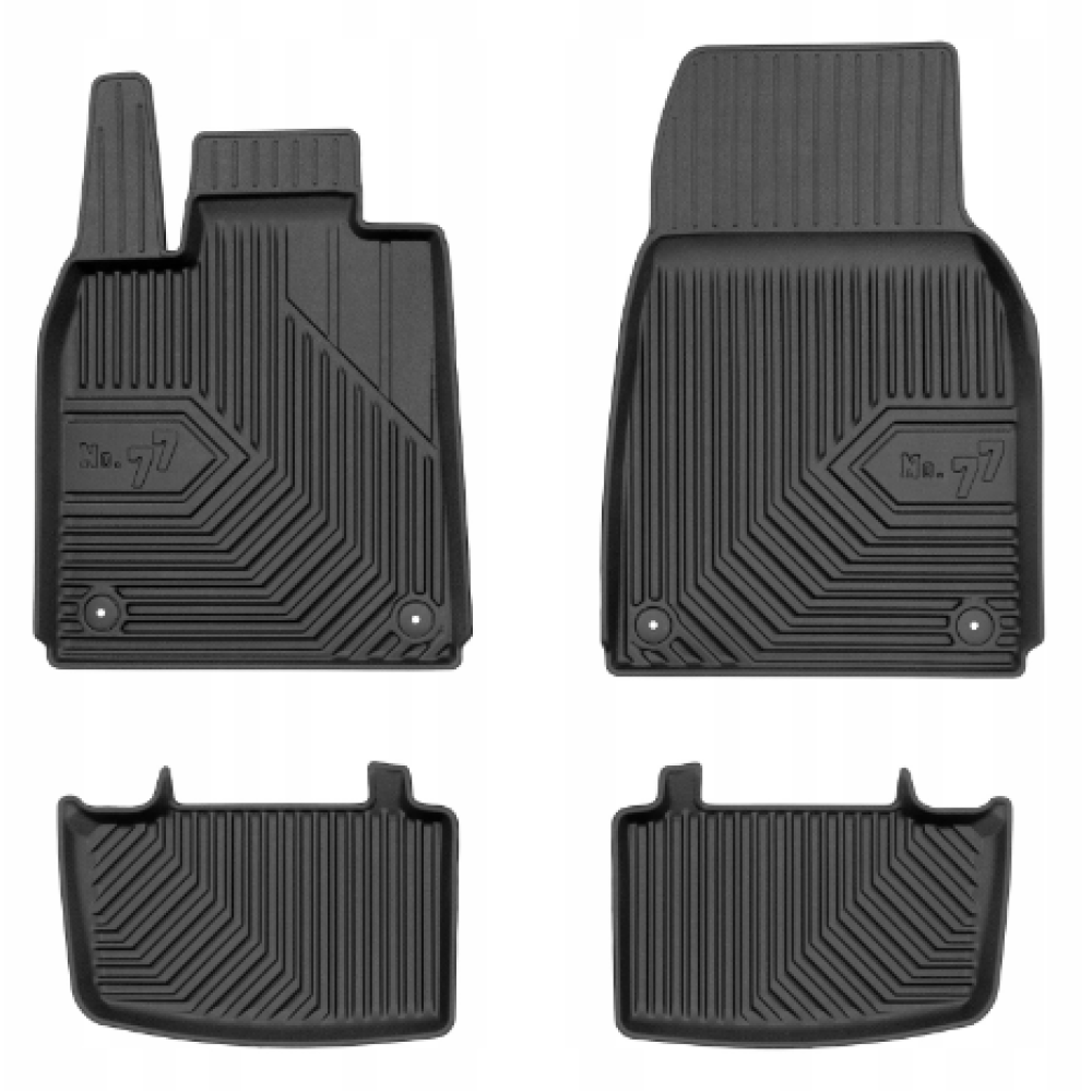 CAR RUBBER FLOOR MATS BLACK PORSCHE TAYCAN (2019-...) NO.77 FROGUM