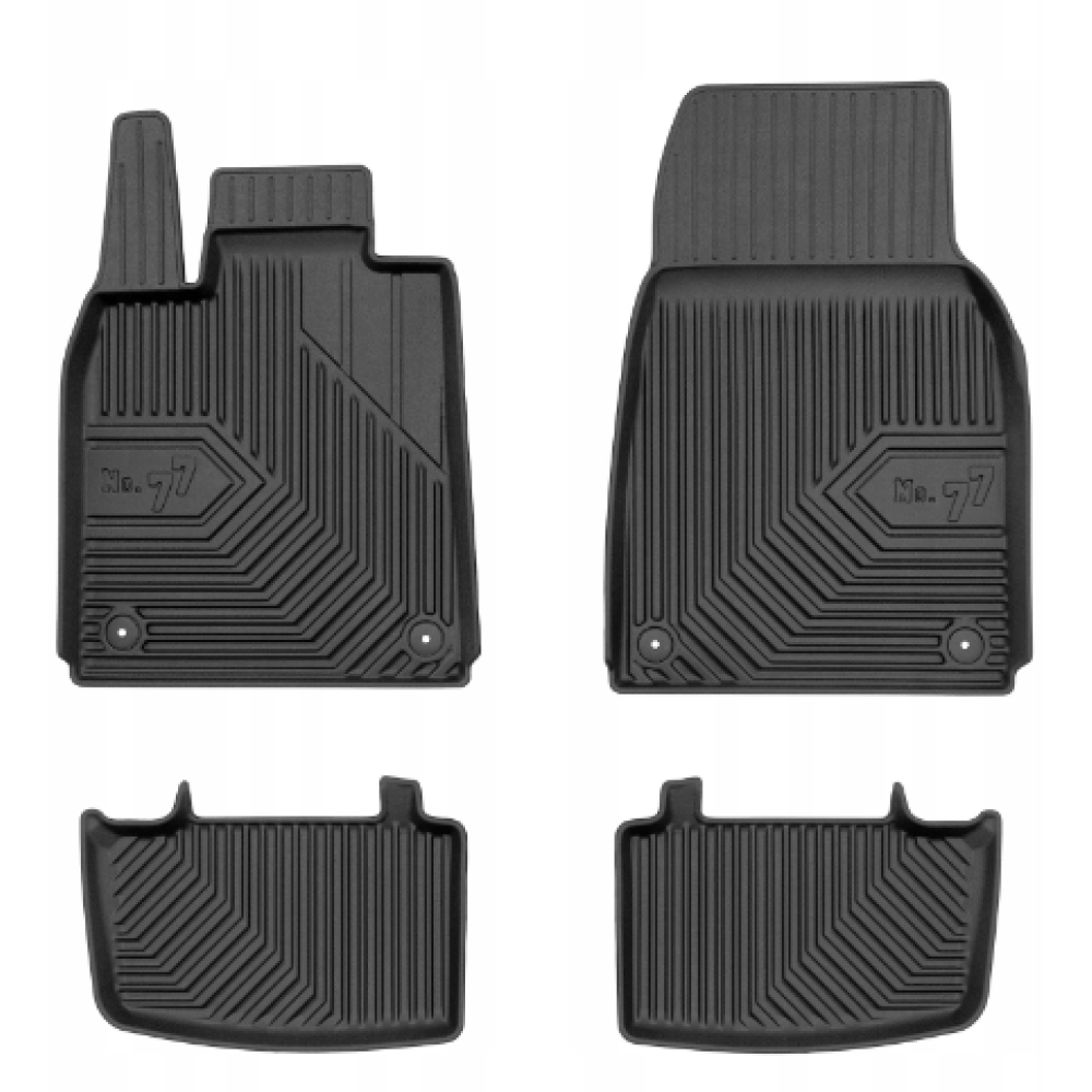 CAR RUBBER FLOOR MATS BLACK AUDI E-TRON GT (2020-...) NO.77 FROGUM