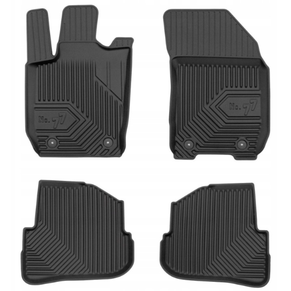 CAR RUBBER FLOOR MATS BLACK AUDI A1 (2010-2018) NO.77 FROGUM