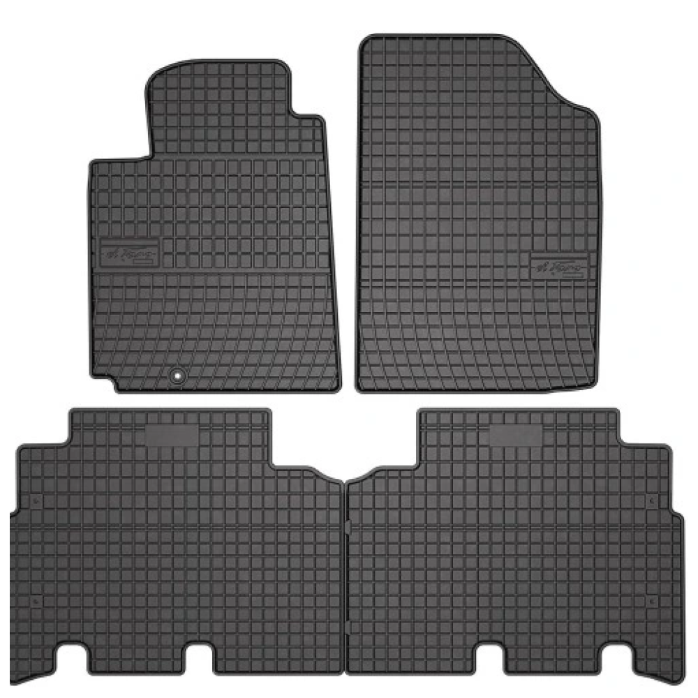 CAR RUBBER FLOOR MATS BLACK TOYOTA YARIS VERSO (1999-2005) NEGRO 