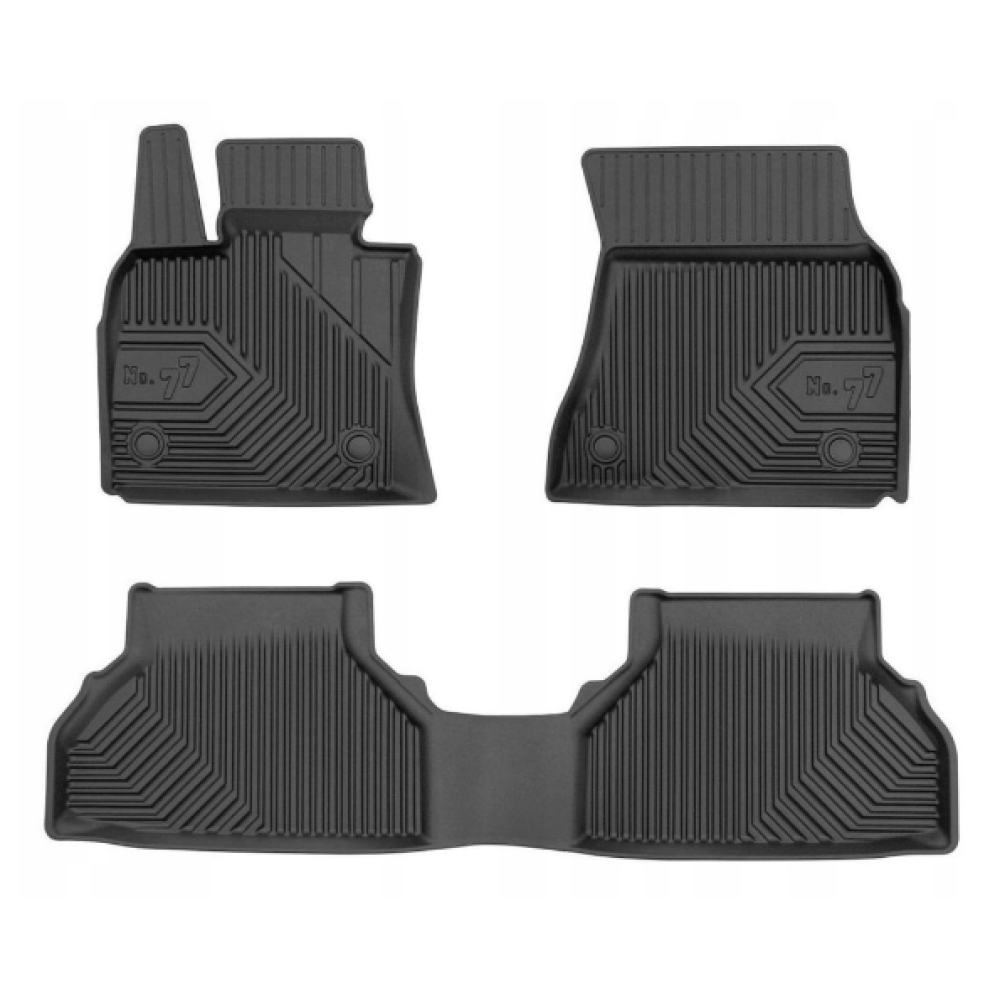 CAR RUBBER FLOOR MATS BLACK BMW X5/X6 E70/E71 (2007-2014) NO.77 FROGUM
