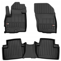 CAR RUBBER FLOOR MATS BLACK CITROEN C-CROSSER (2007-2012) 3D FROGUM 