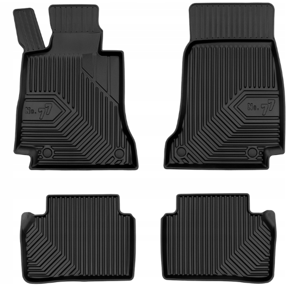 CAR RUBBER FLOOR MATS BLACK MB E-CLASS W213 (2016-...) NO.77 FROGUM