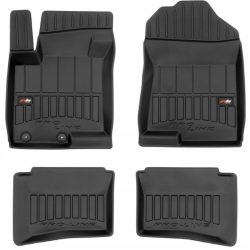 Car rubber floor mats black HYUNDAI Bayon (2021-...) 3D FROGUM