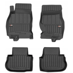 CAR RUBBER FLOOR MATS BLACK INFINITI FX (2003-2008) 3D FROGUM 