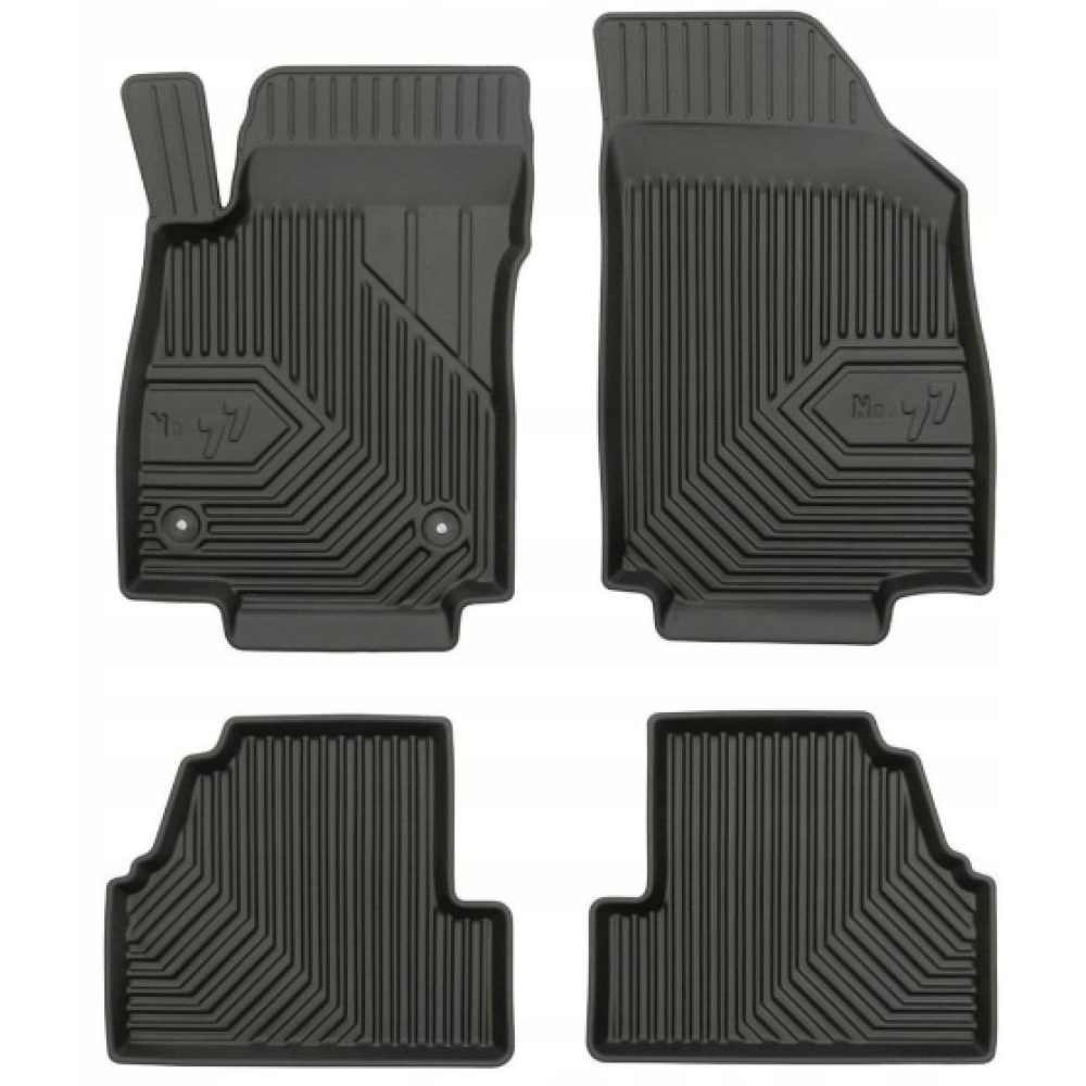 CAR RUBBER FLOOR MATS BLACK CHEVROLET TRAX (2012-2019) NO.77 FROGUM