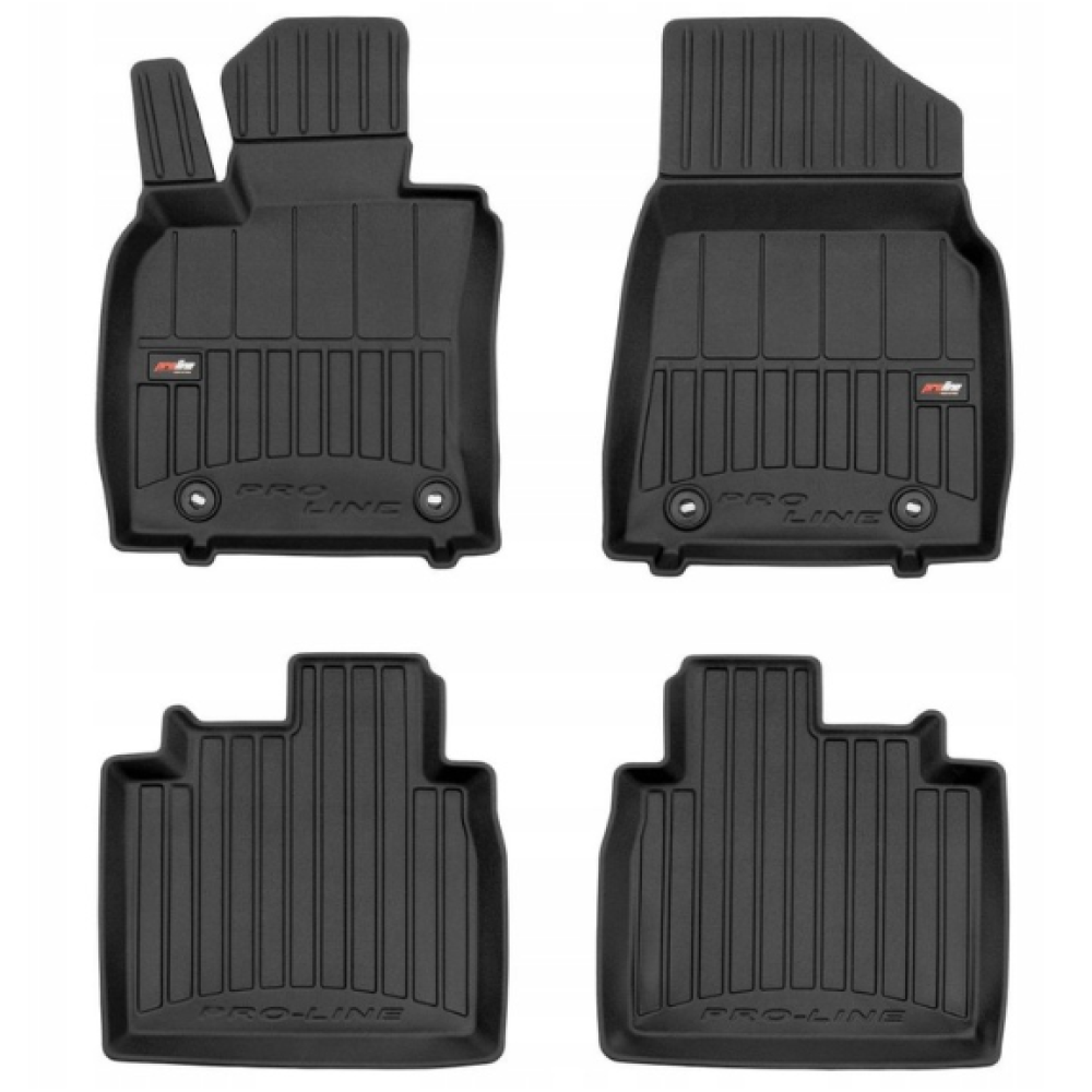 CAR RUBBER FLOOR MATS BLACK LEXUS ES (2018-…) 3D FROGUM