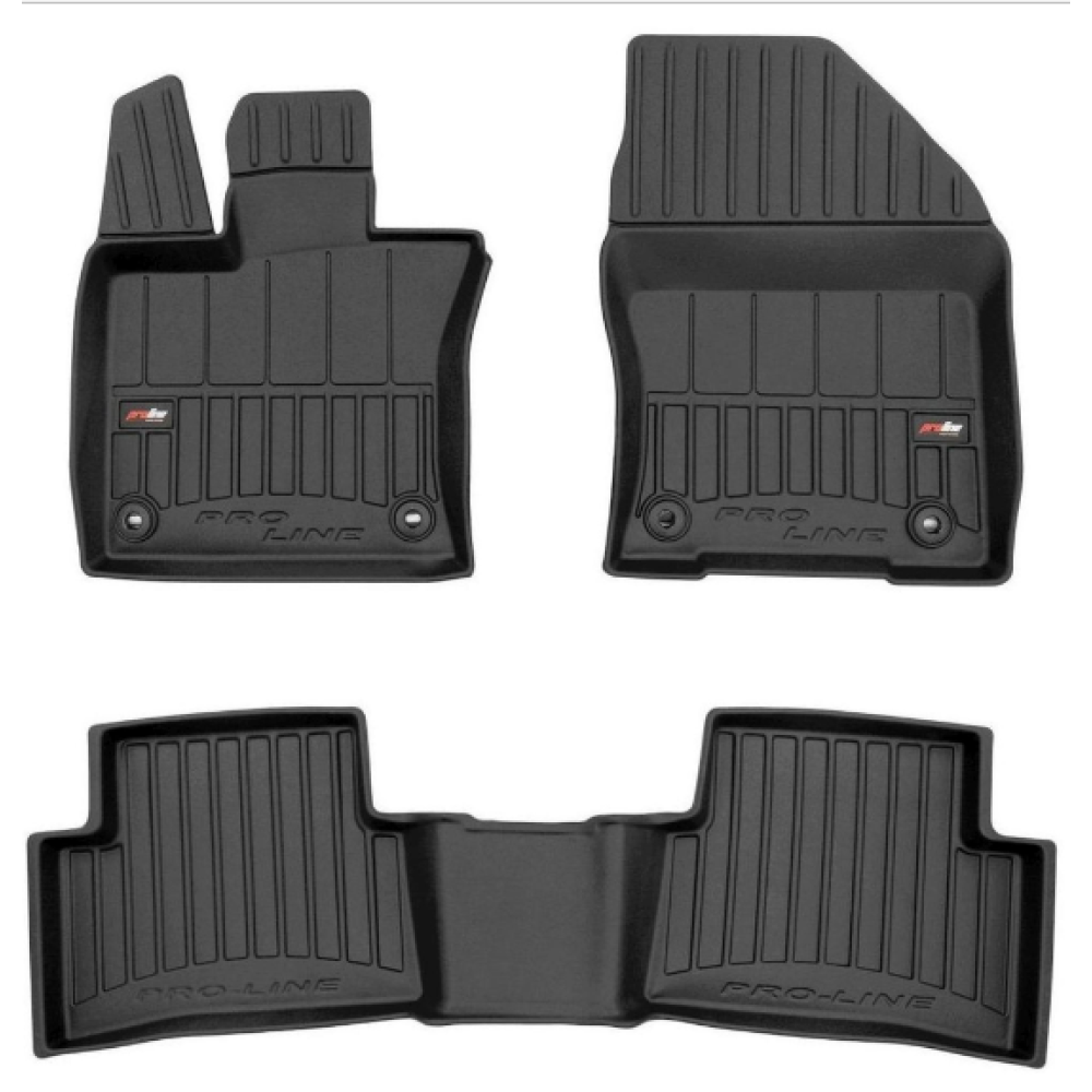 CAR RUBBER FLOOR MATS BLACK LEXUS UX (2018-...) 3D FROGUM