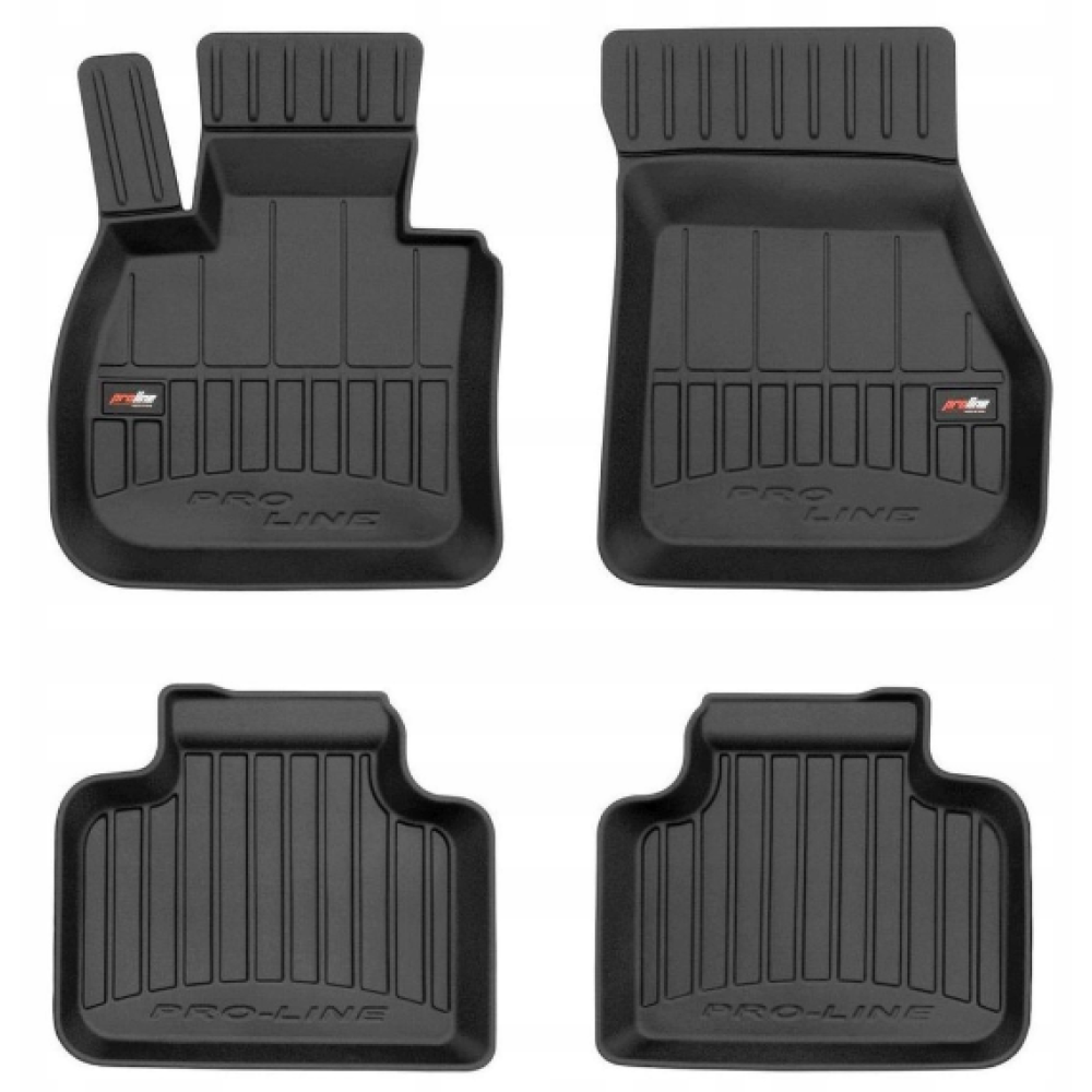 CAR RUBBER FLOOR MATS BLACK MINI COUNTRYMAN II (2016-...) 3D FROGUM