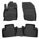 CAR RUBBER FLOOR MATS BLACK MITSUBISHI OUTLANDER II (2006-2012) 3D FROGUM 