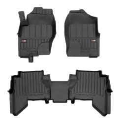 Car rubber floor mats black NISSAN PATHFINDER (5s.)(2004-2014) 3D FROGUM