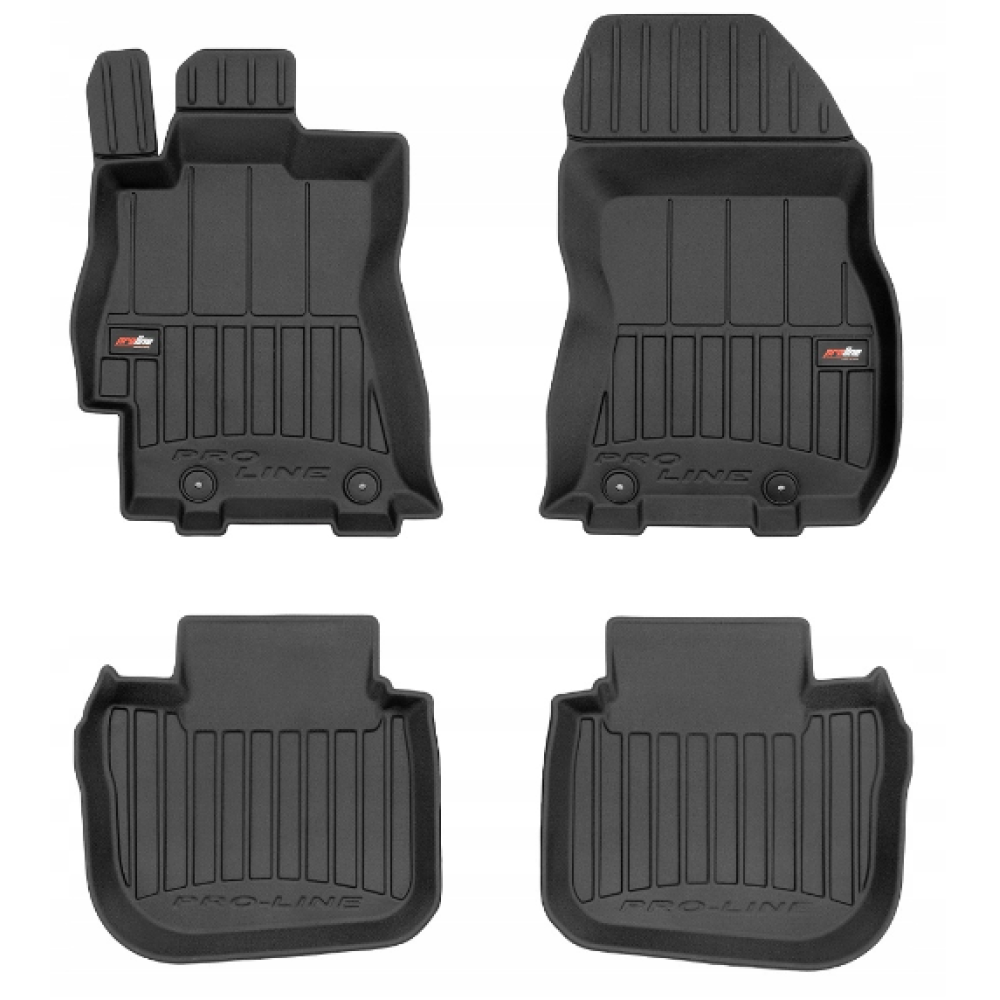 CAR RUBBER FLOOR MATS BLACK SUBARU OUTBACK (2009-2014) 3D FROGUM