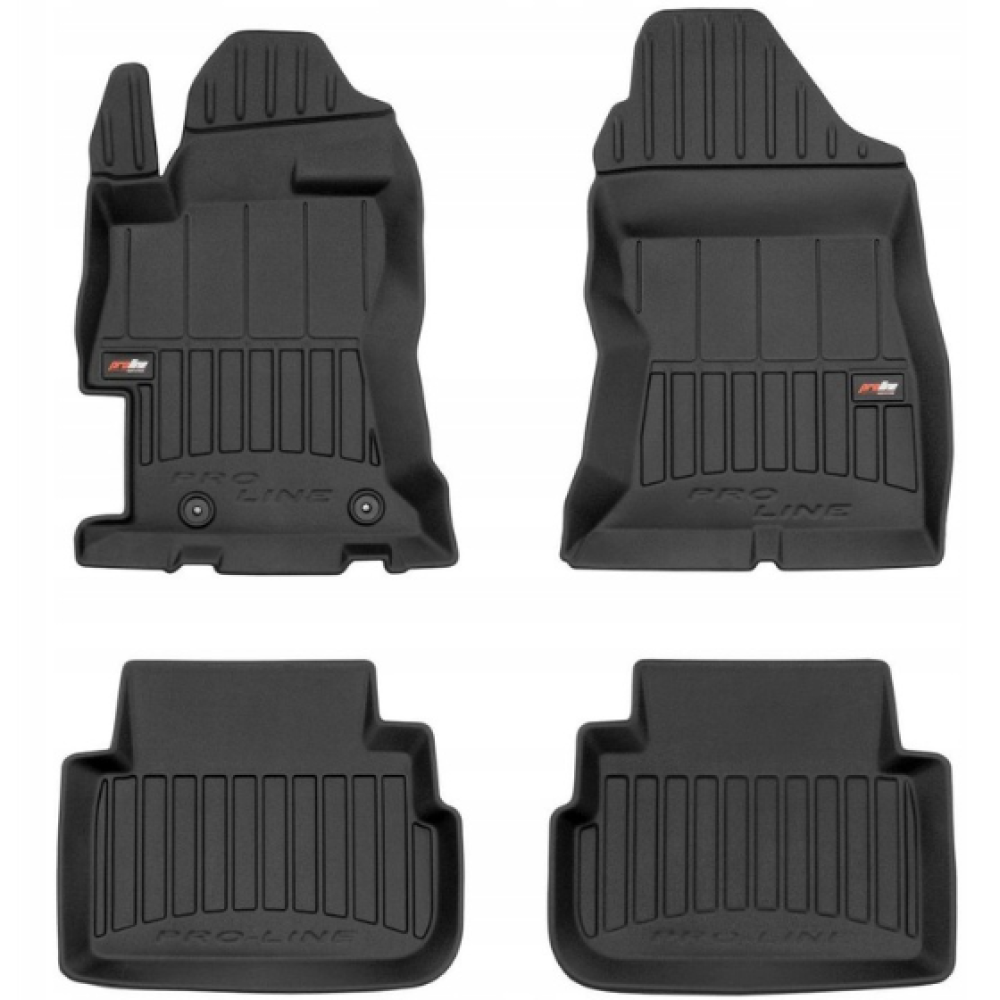 Car rubber floor mats black SUBARU XV II (2017-...) 3D FROGUM