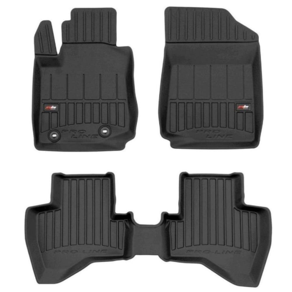 Car rubber floor mats black TOYOTA AYGO II (2014-...) 3D FROGUM