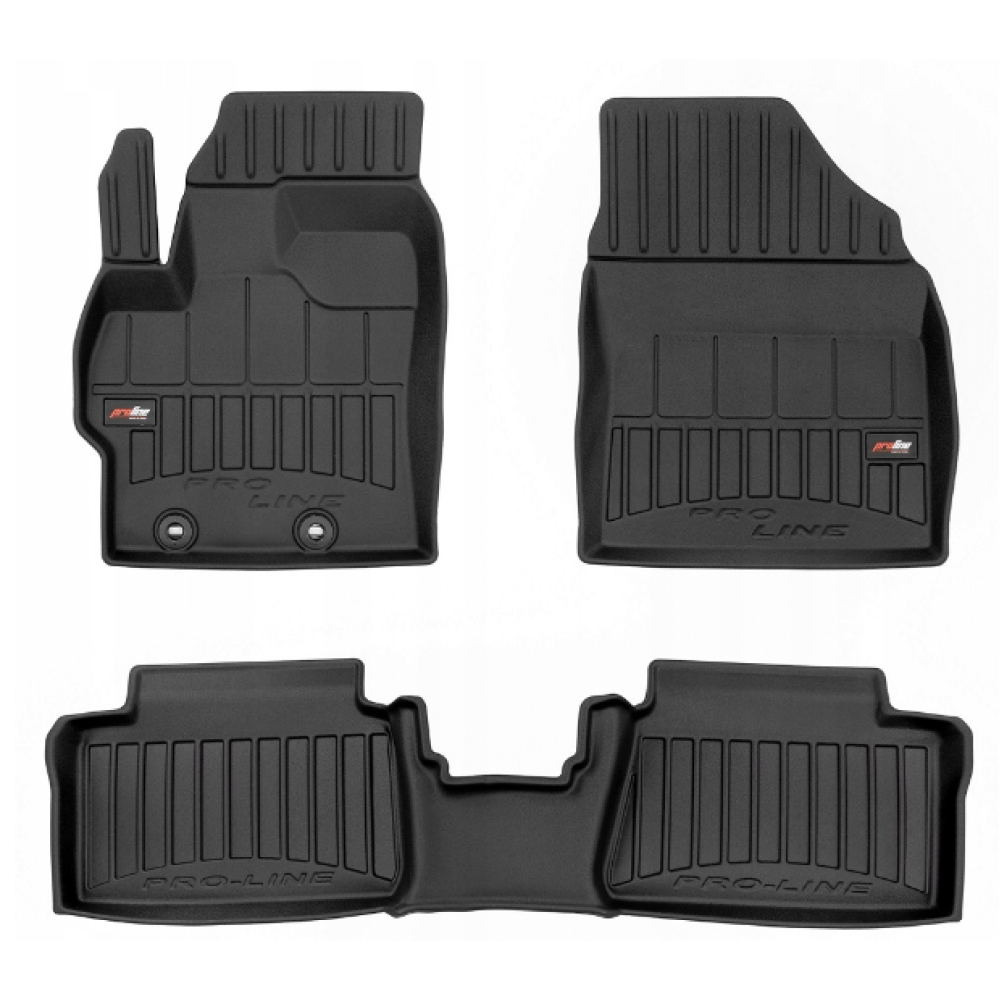 Car rubber floor mats black TOYOTA YARIS IV (2020-...) 3D FROGUM