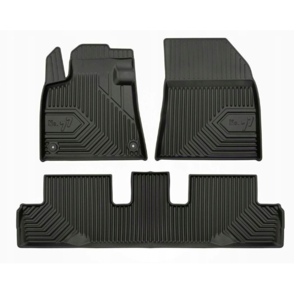 CAR RUBBER FLOOR MATS BLACK CITROEN C4 PICASSO II (2013-2019) NO.77 FROGUM