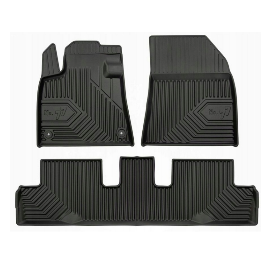 CAR RUBBER FLOOR MATS BLACK CITROEN C4 SPACETOURER (2018-...) NO.77 FROGUM