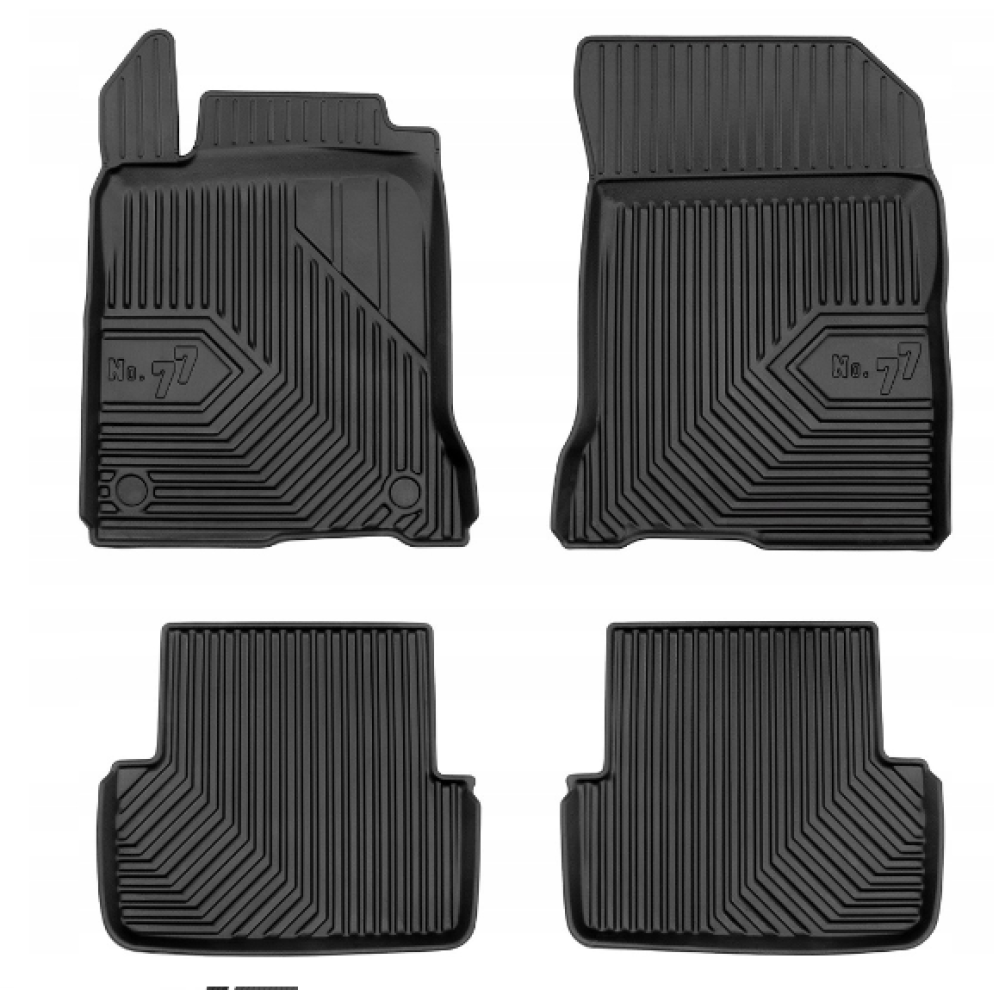 CAR RUBBER FLOOR MATS BLACK RENAULT LAGUNA III (2007-2015) NO.77 FROGUM