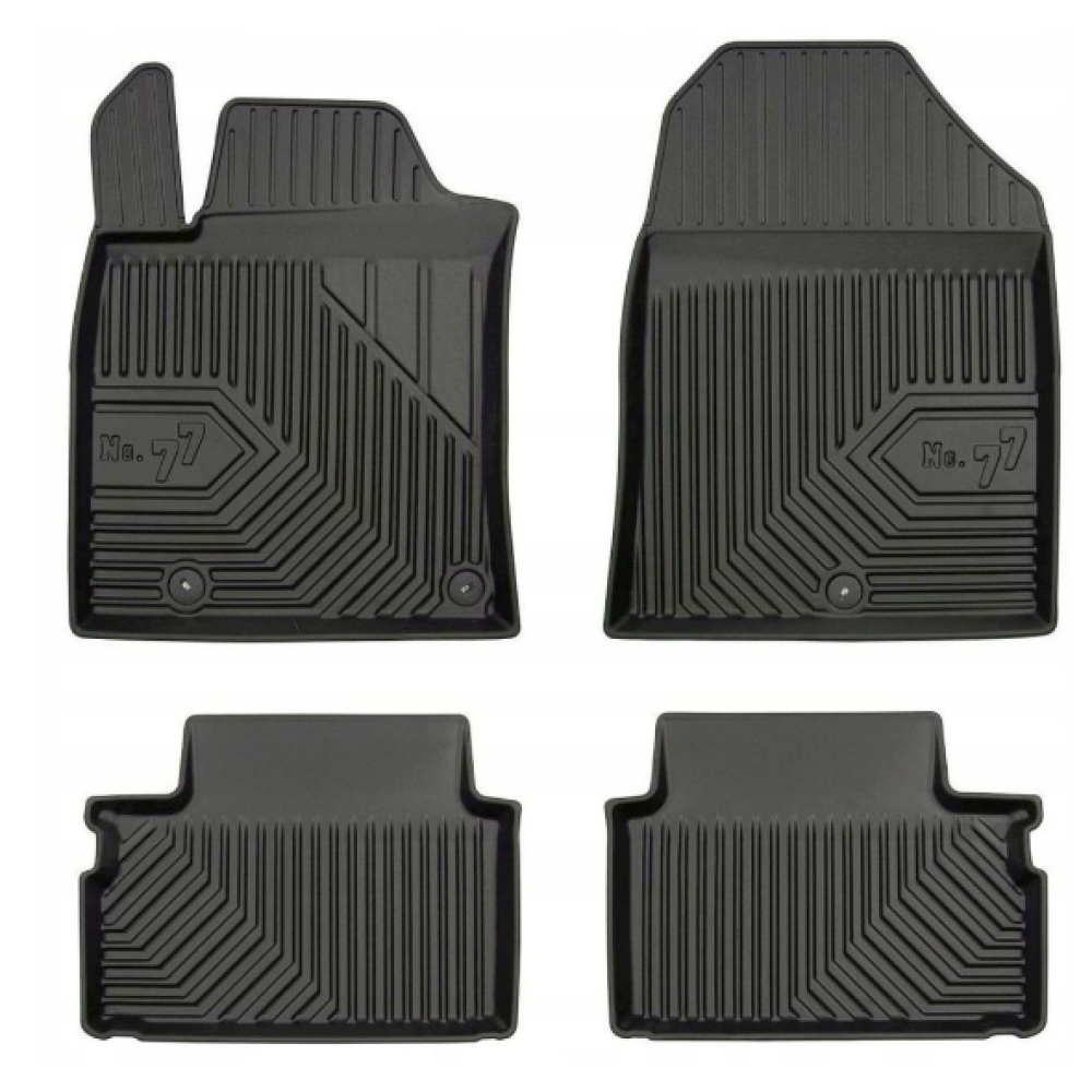 CAR RUBBER FLOOR MATS BLACK KIA CEED III (2018-...) NO.77 FROGUM